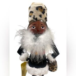 Tall Fashionista Wooden Nutcracker, New with Tags